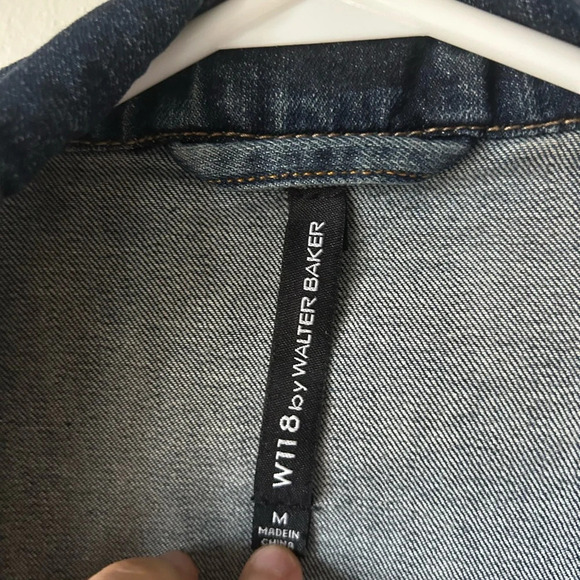 W118  by Walter Baker Dark Blue Jean Jacket - Picture 3 of 3